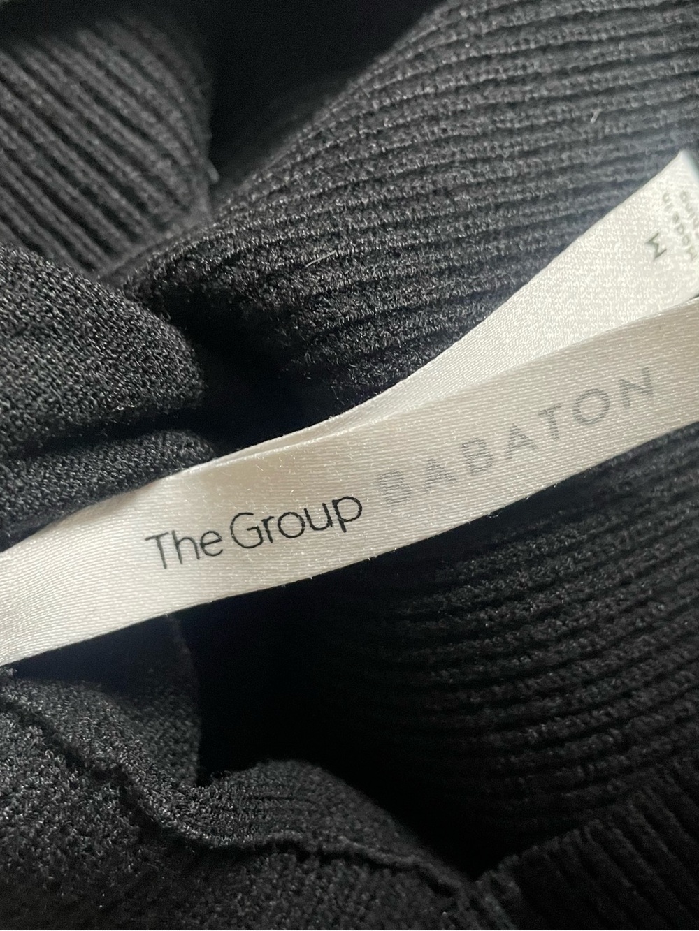 NEW Babaton The Group Sontag Knit Wide Leg Pant Black Long Longline Size Medium - Picture 7 of 8